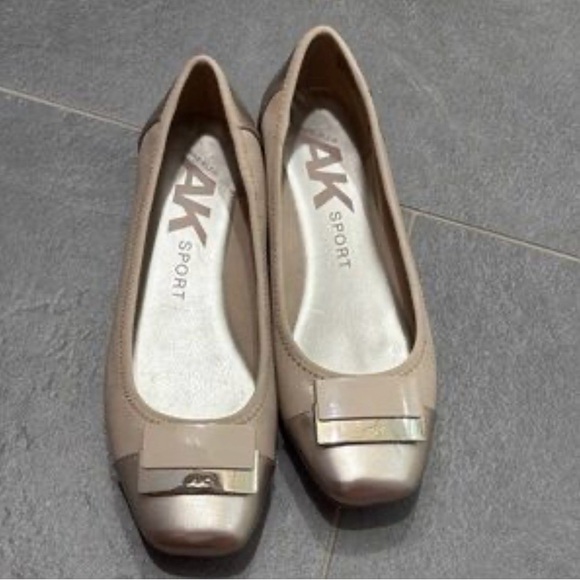 Anne Klein tan Loafers with Buckle Detail - Picture 4 of 4